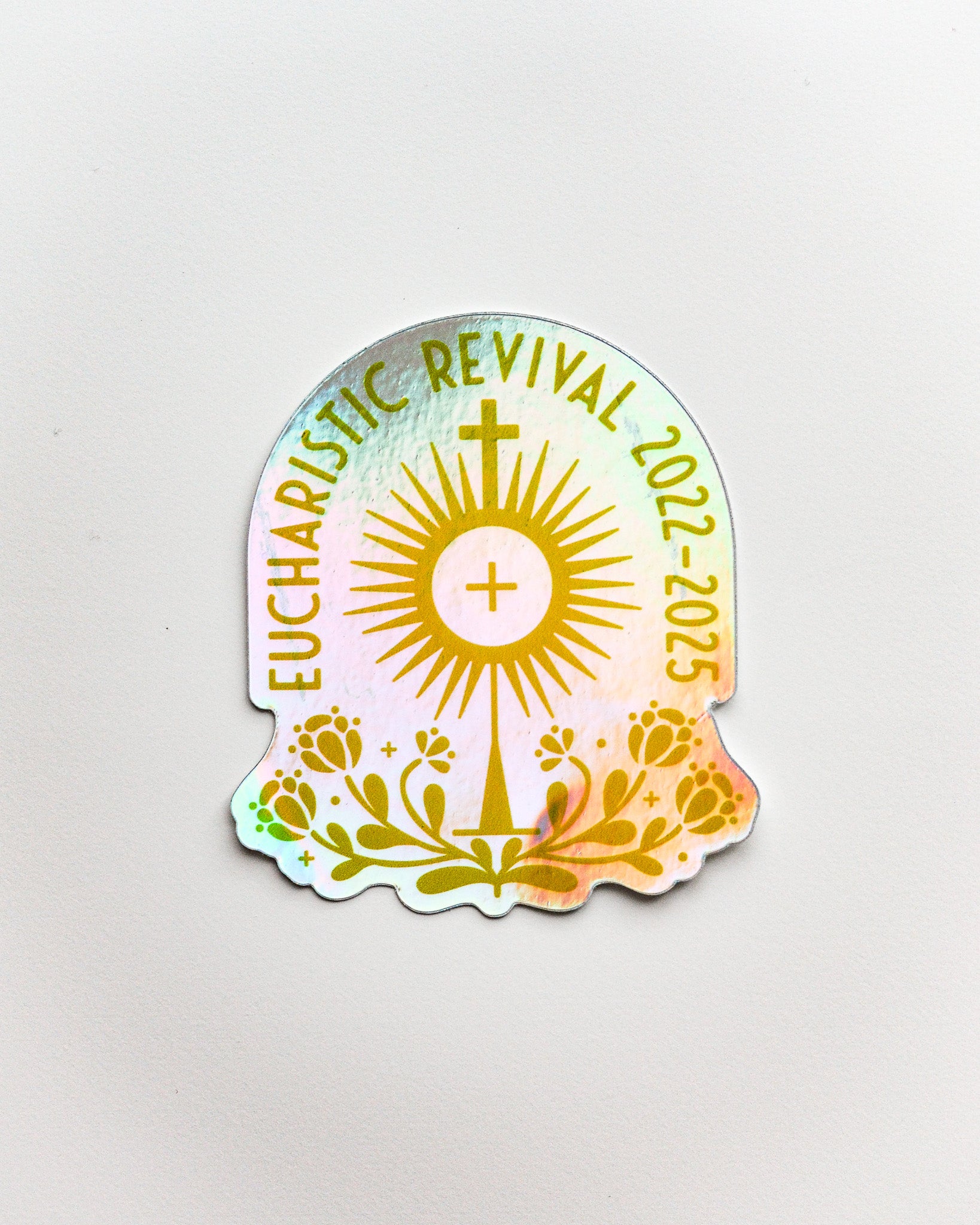 eucharistic revival holographic sticker