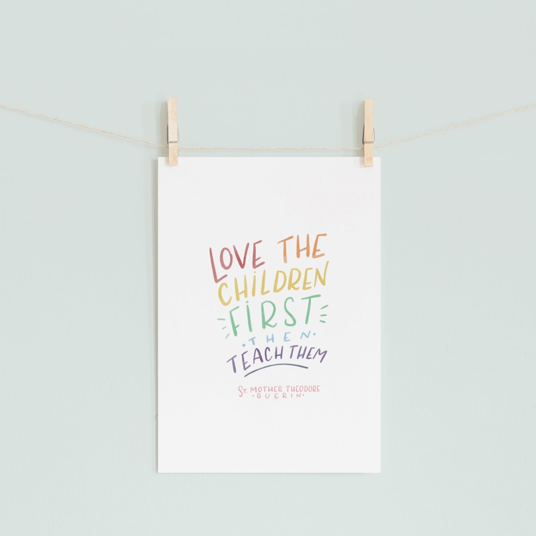 St. Theodore Guerin Hand Lettered Printable - Little Way Design Co.