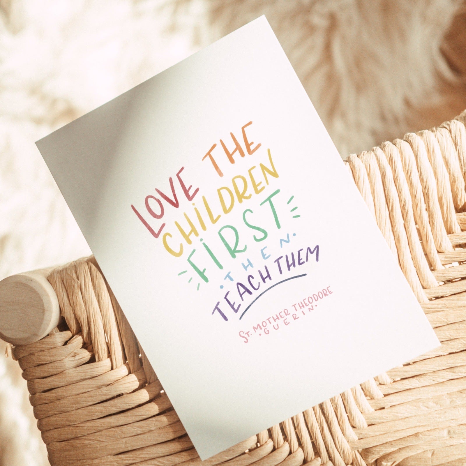 St. Theodore Guerin Hand Lettered Printable - Little Way Design Co.