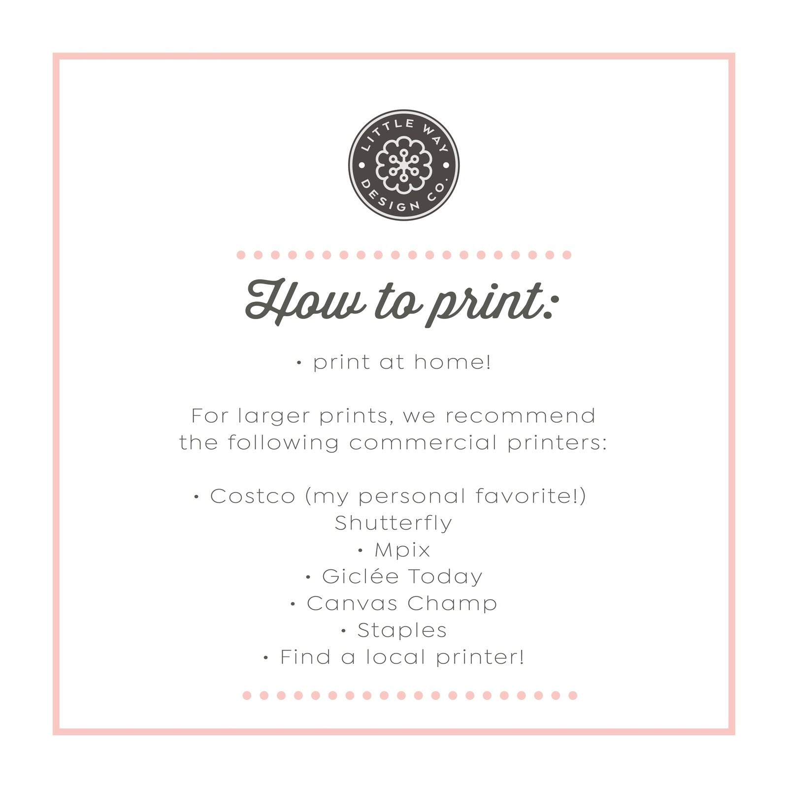 To Love is To Serve Printable - Little Way Design Co.