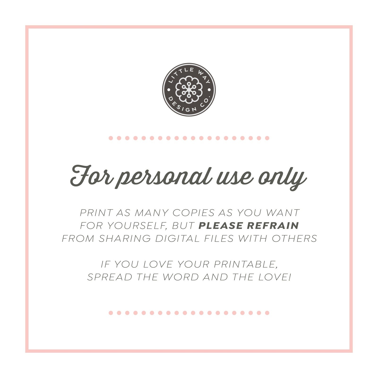 To Love is To Serve Printable - Little Way Design Co.