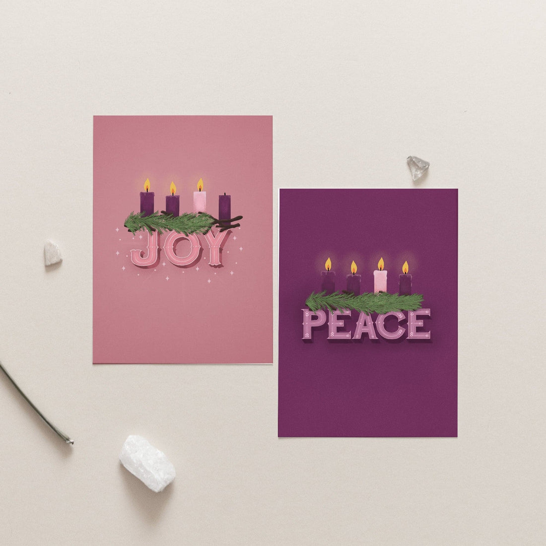 4 - Pack Advent Catholic Prints - Little Way Design Co.