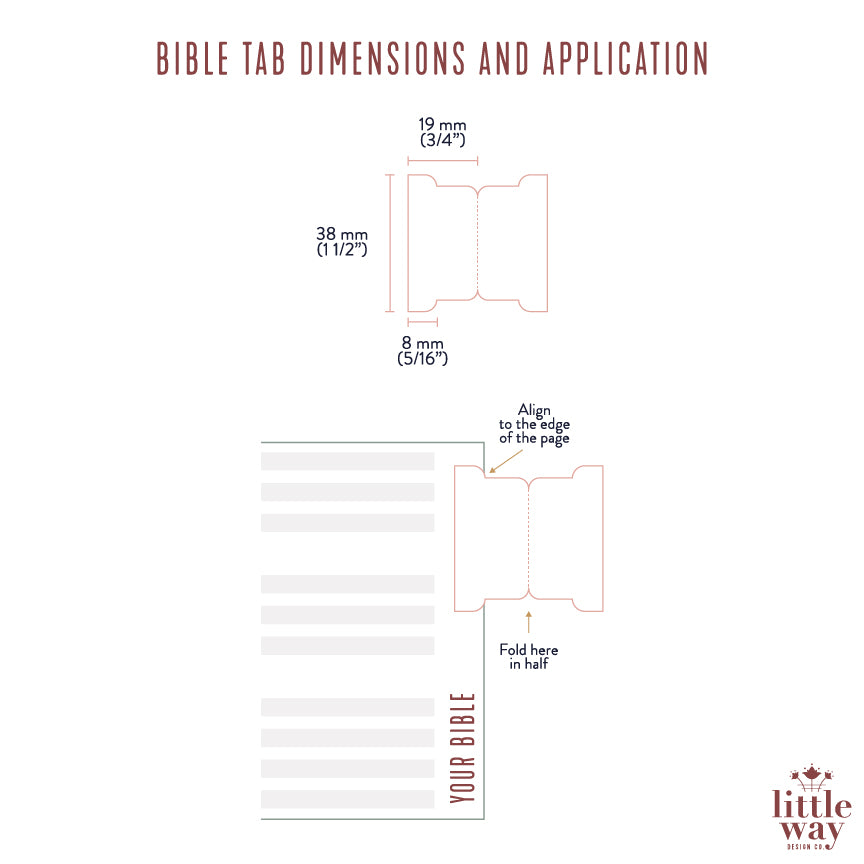 catholic bible tabs application and dimensions