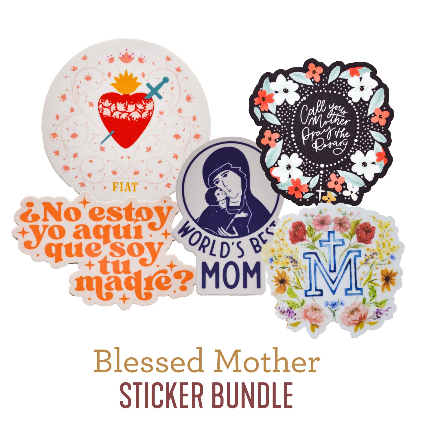 Blessed Mother Catholic Sticker Bundle