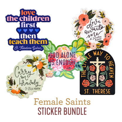 Female Saints Catholic Sticker Bundle