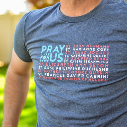 American Saints Flag T-shirt - Little Way Design Co.