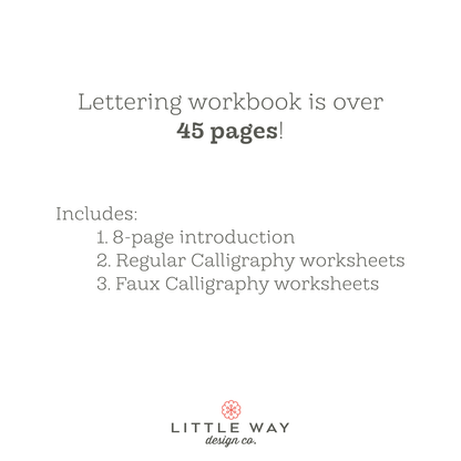 Catholic Printable Lettering Workbook - Little Way Design Co.