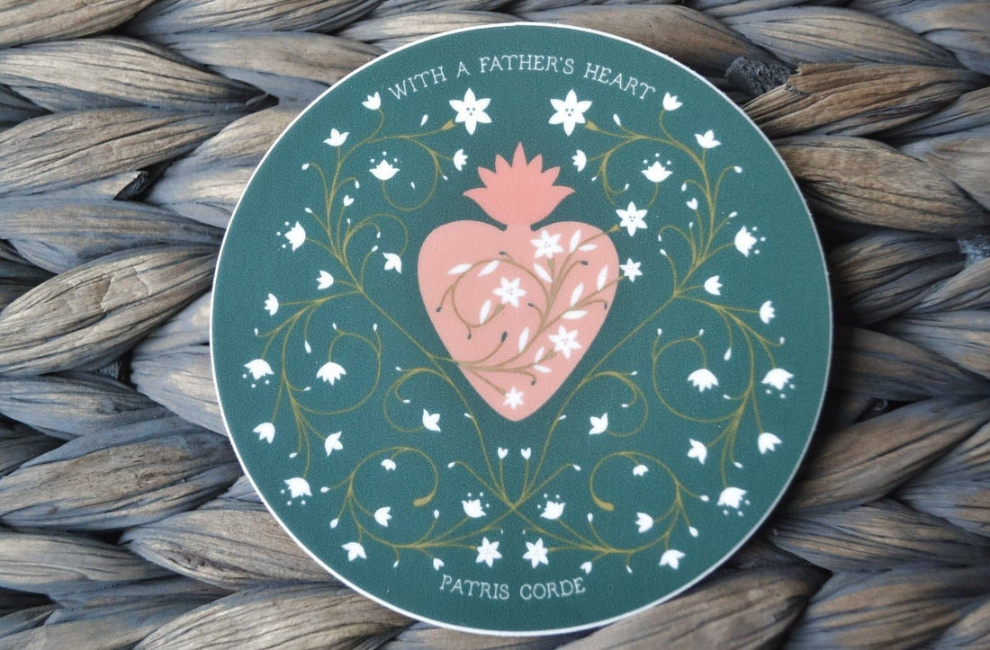 Chaste Heart of St. Joseph Catholic Sticker - Little Way Design Co.