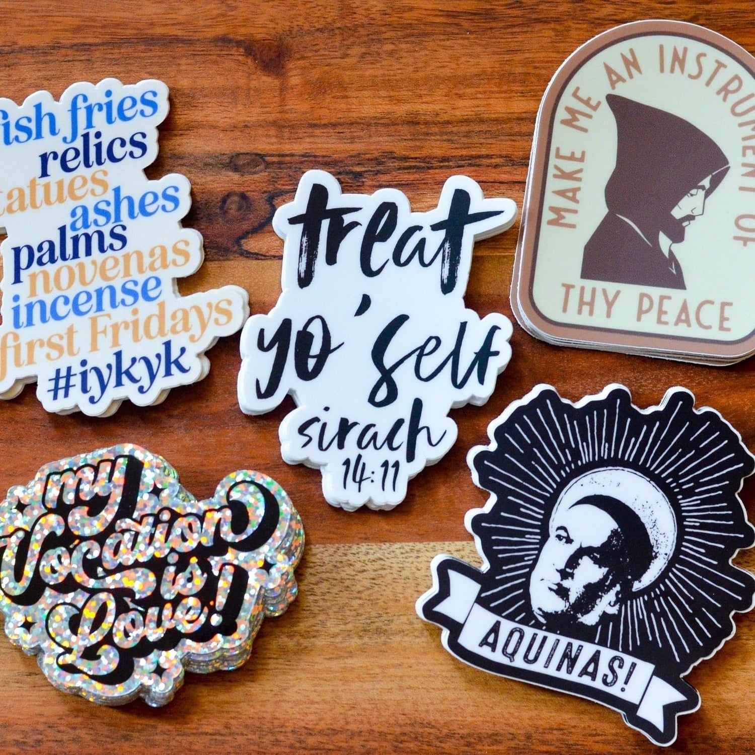 College Student Catholic Sticker Bundle - Little Way Design Co.