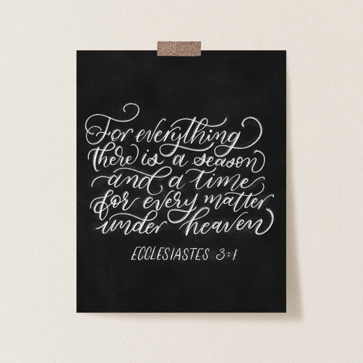 Ecclesiastes 3 Catholic Print - Little Way Design Co.