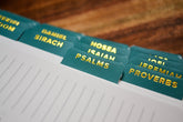 Emerald and Gold Catholic Bible Tabs - Little Way Design Co.