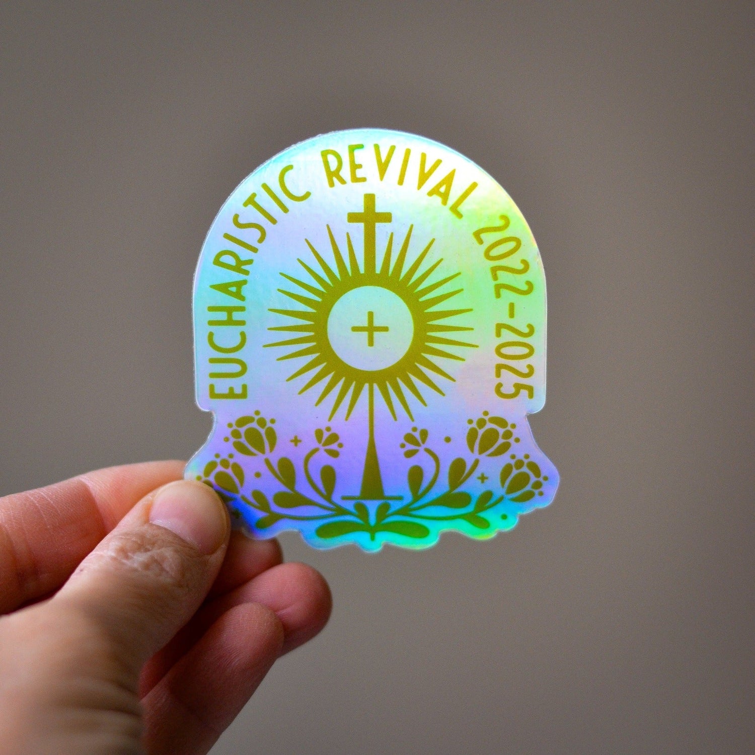 Eucharistic Revival Holographic Sticker - Little Way Design Co.