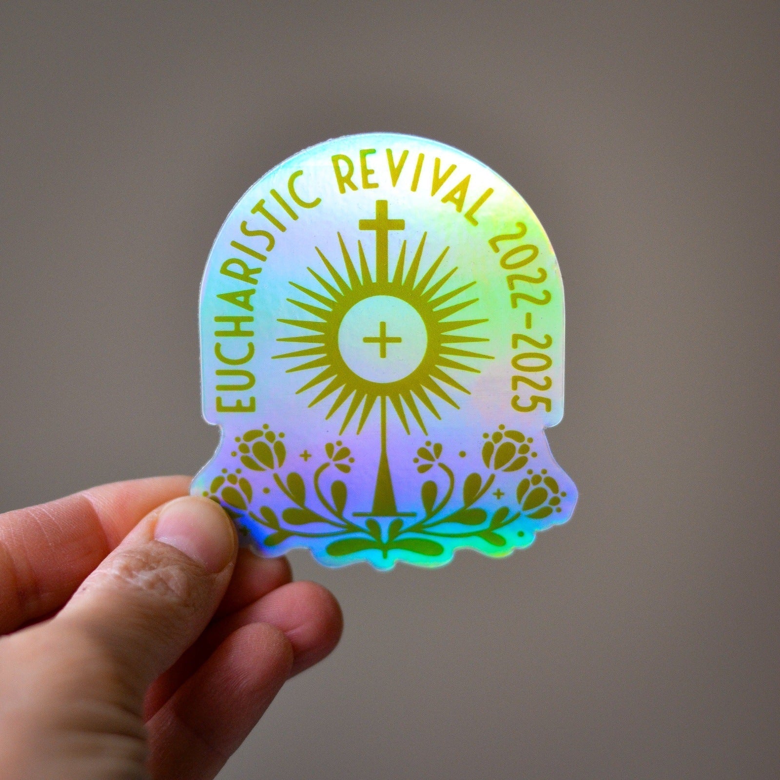 Eucharistic Revival Holographic Sticker - Little Way Design Co.