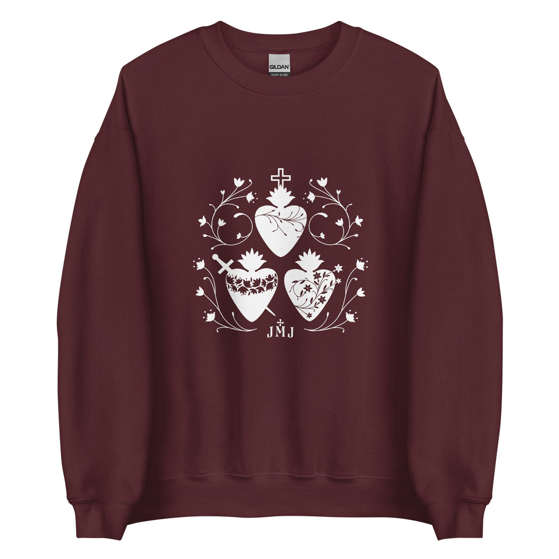 Holy Family Hearts Sweatshirt - Little Way Design Co.