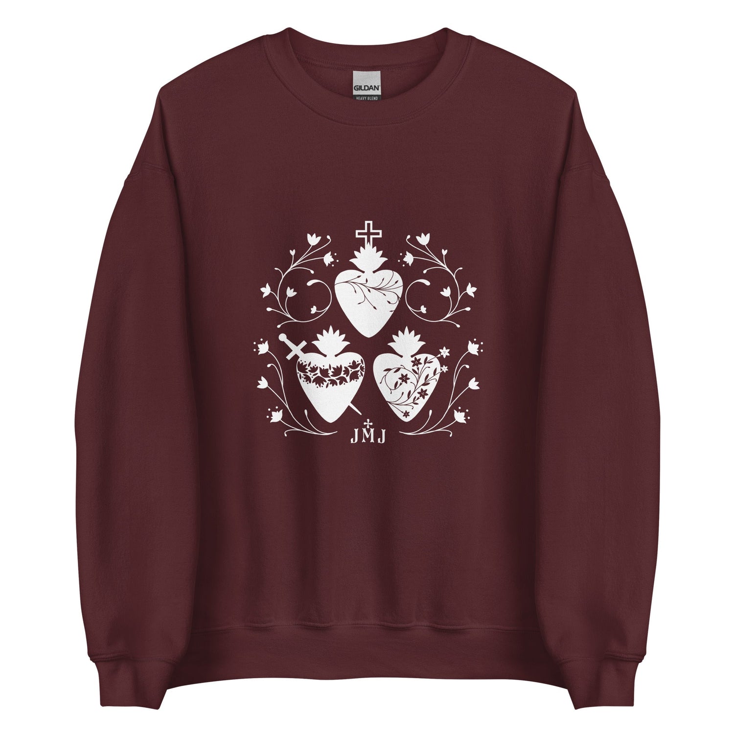 Holy Family Hearts Sweatshirt - Little Way Design Co.
