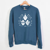 Holy Family Hearts Sweatshirt - Little Way Design Co.