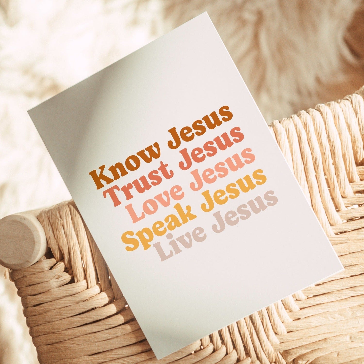 Know Jesus Live Jesus Printable - Little Way Design Co.