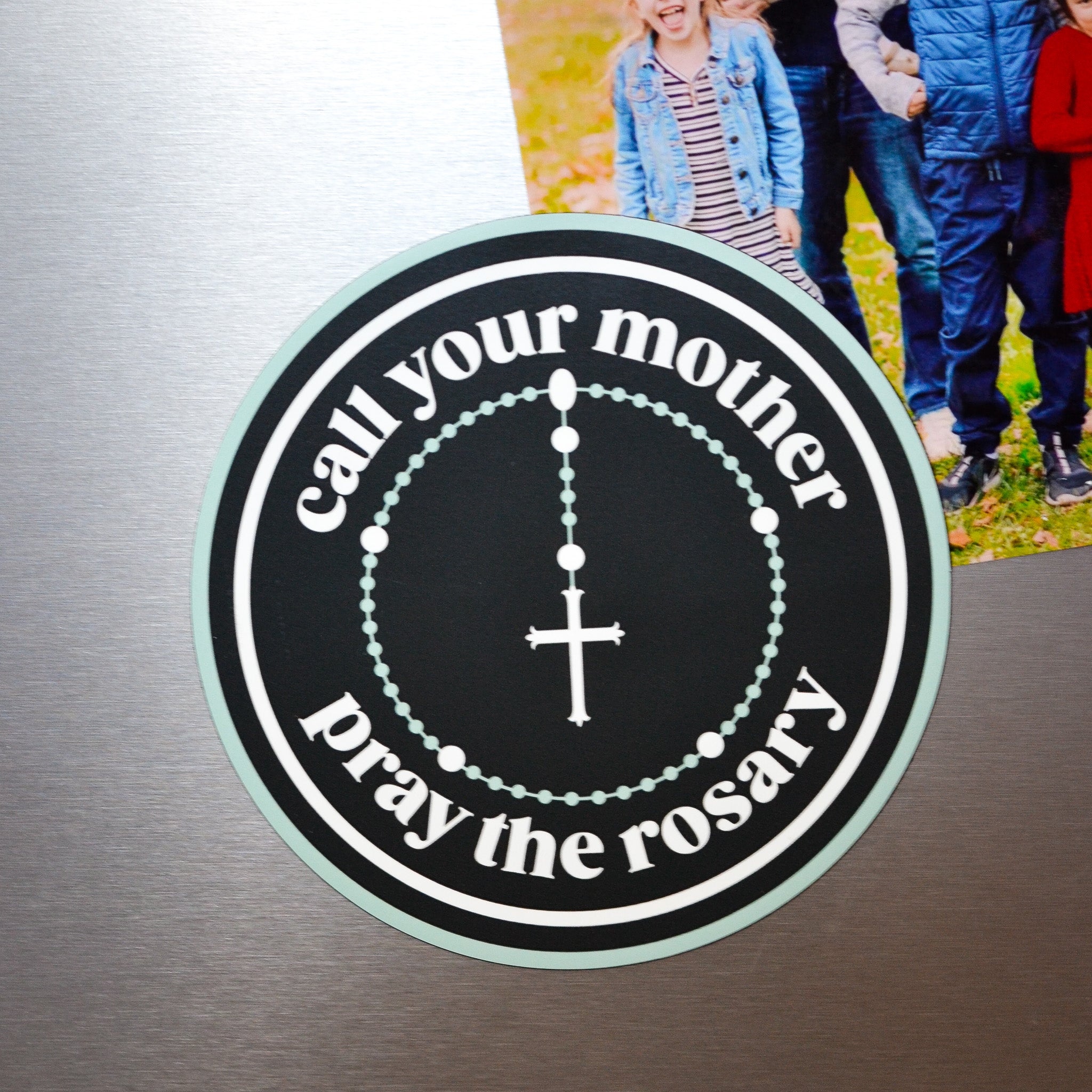 pray the rosary catholic fridge magnet