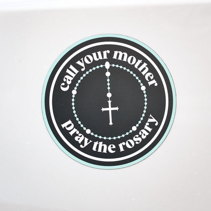 pray the rosary catholic car magnet