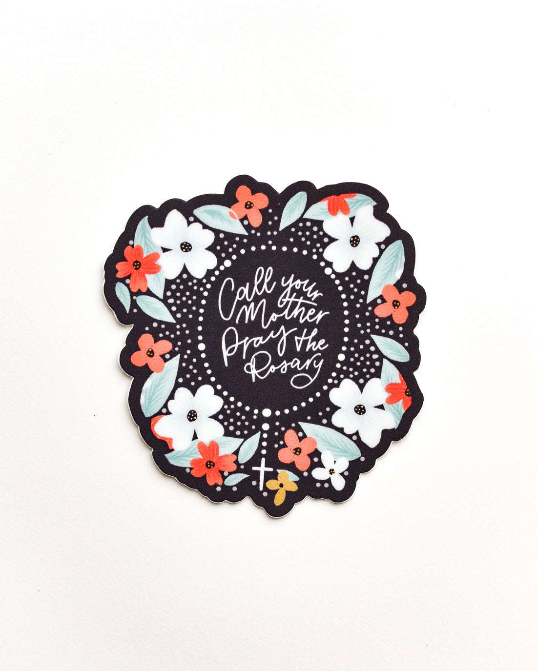 pray the rosary catholic sticker