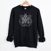 Marian Cross Catholic Sweatshirt Crewneck - Little Way Design Co.