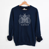 Marian Cross Catholic Sweatshirt Crewneck - Little Way Design Co.