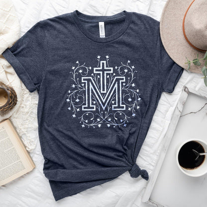 Marian Cross Crewneck T-shirt - Little Way Design Co.