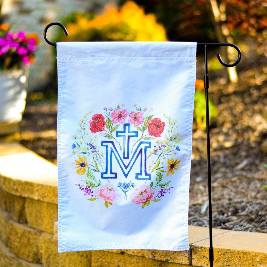 Marian Cross Garden Flag - Little Way Design Co.