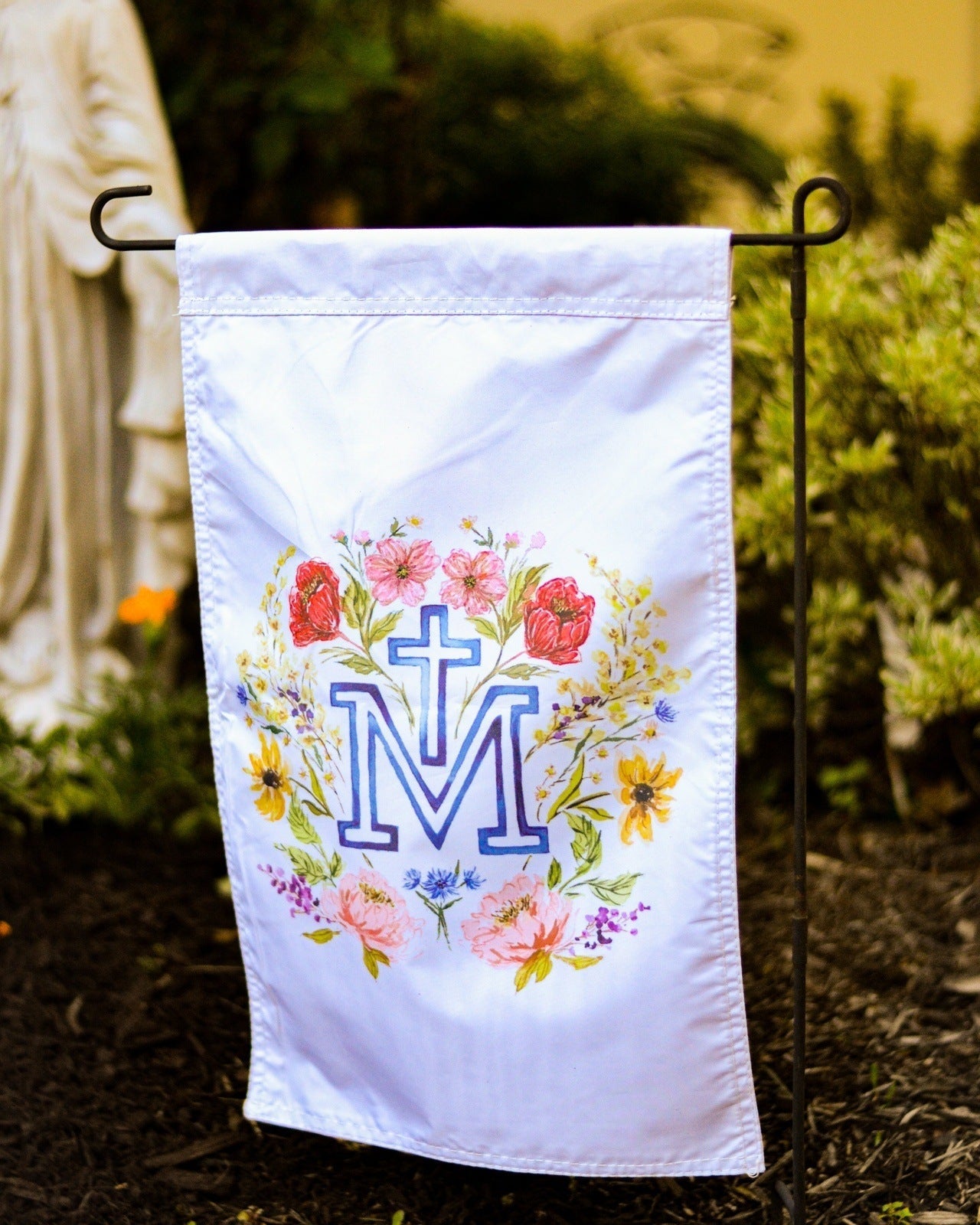 Marian Cross Garden Flag - Little Way Design Co.