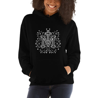 Marian Cross Hoodie Sweatshirt - Little Way Design Co.