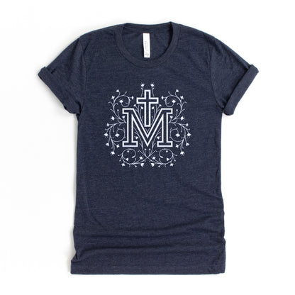 marian cross catholic t-shirt