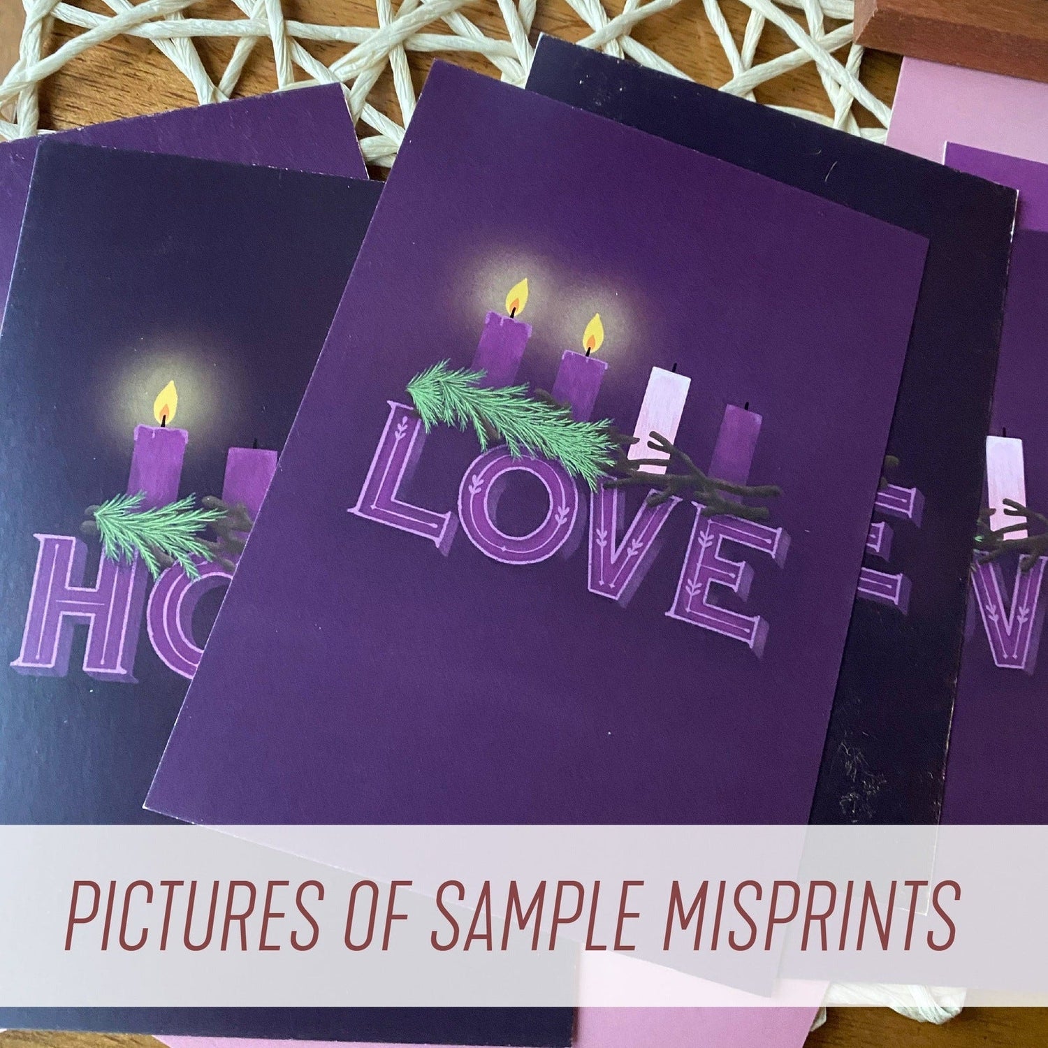 MISPRINT 4-Pack Advent Catholic Prints - Little Way Design Co.