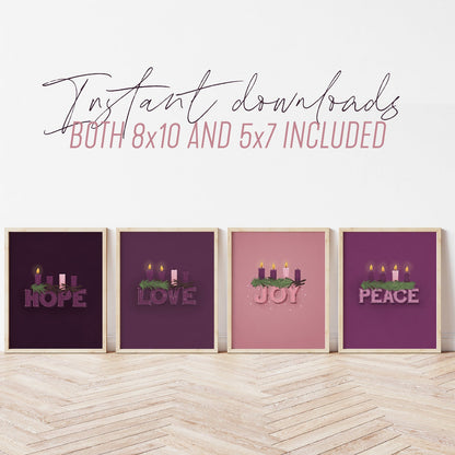 Pack of Four Advent Printables - Little Way Design Co.