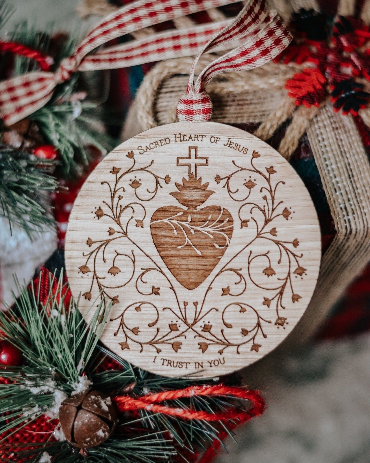 Sacred Heart Catholic Ornament – Little Way Design Co.