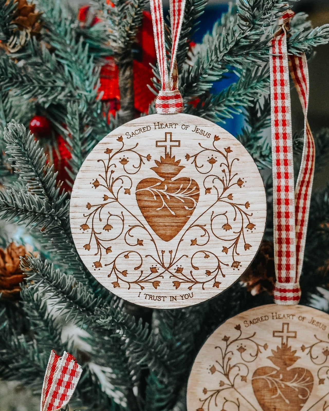 Sacred Heart Catholic Ornament - Little Way Design Co.