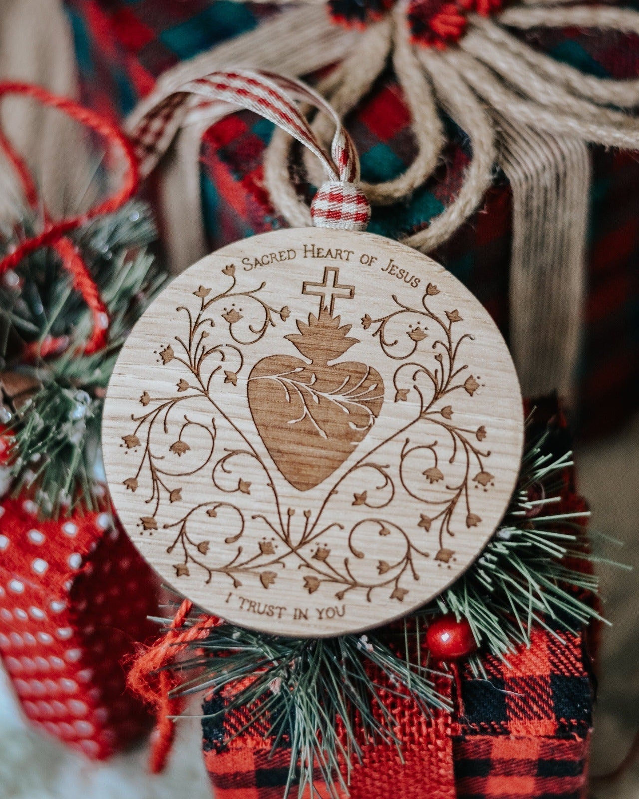 Sacred Heart Catholic Ornament - Little Way Design Co.