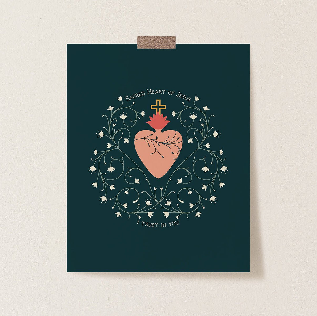 Sacred Heart Catholic Print - Little Way Design Co.