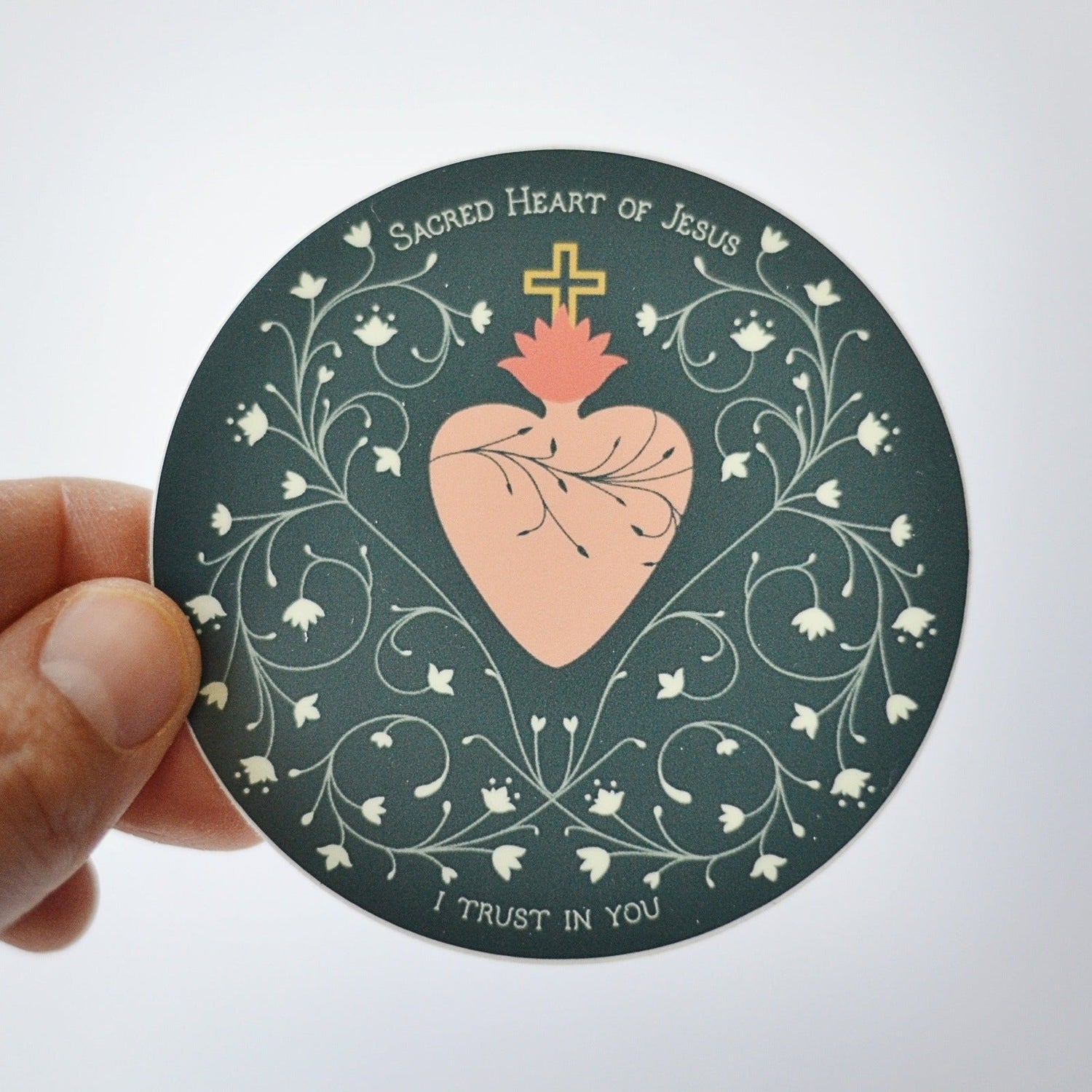 Sacred Heart Catholic Sticker - Little Way Design Co.