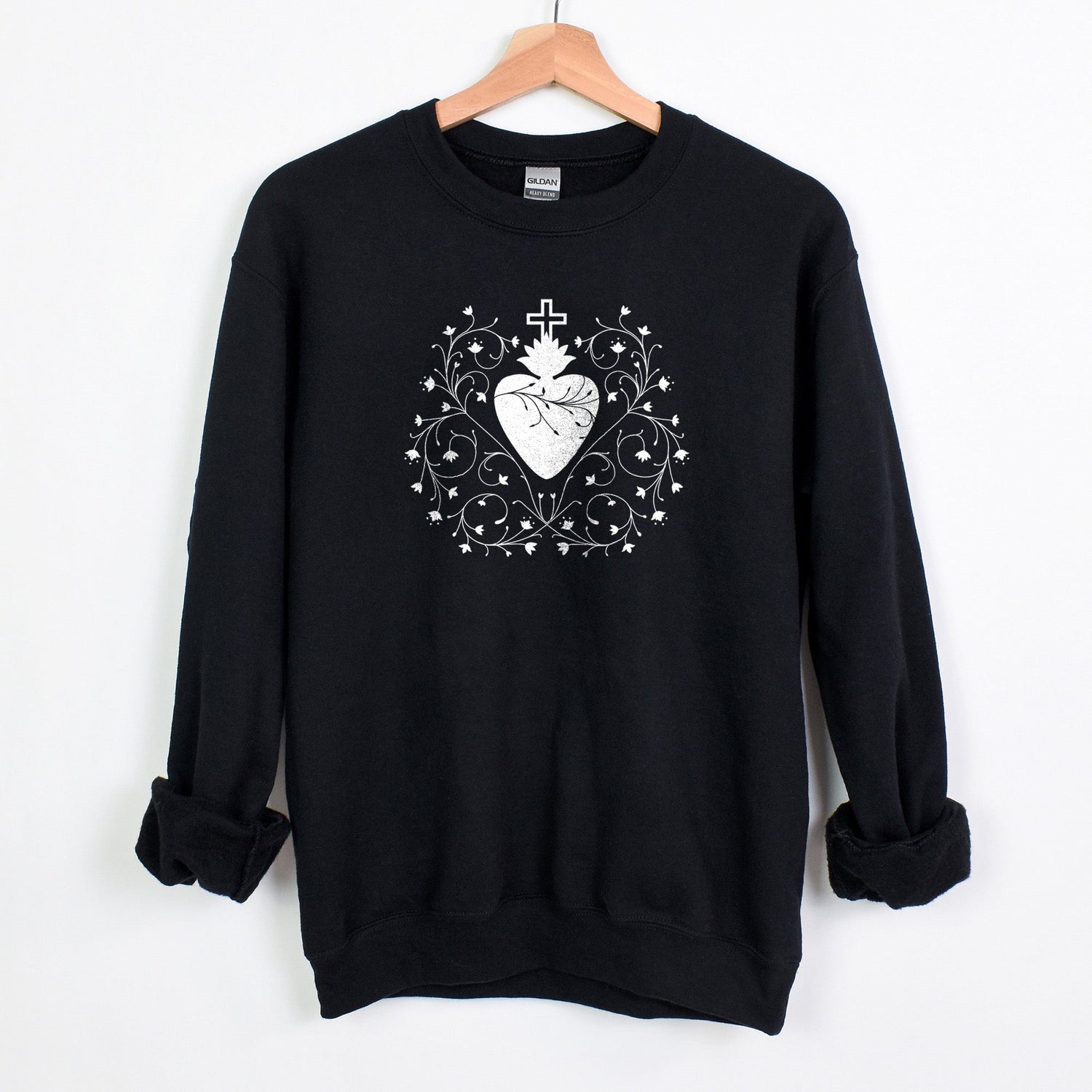 Sacred Heart Catholic Sweatshirt - Little Way Design Co.