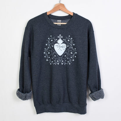 Sacred Heart Catholic Sweatshirt - Little Way Design Co.