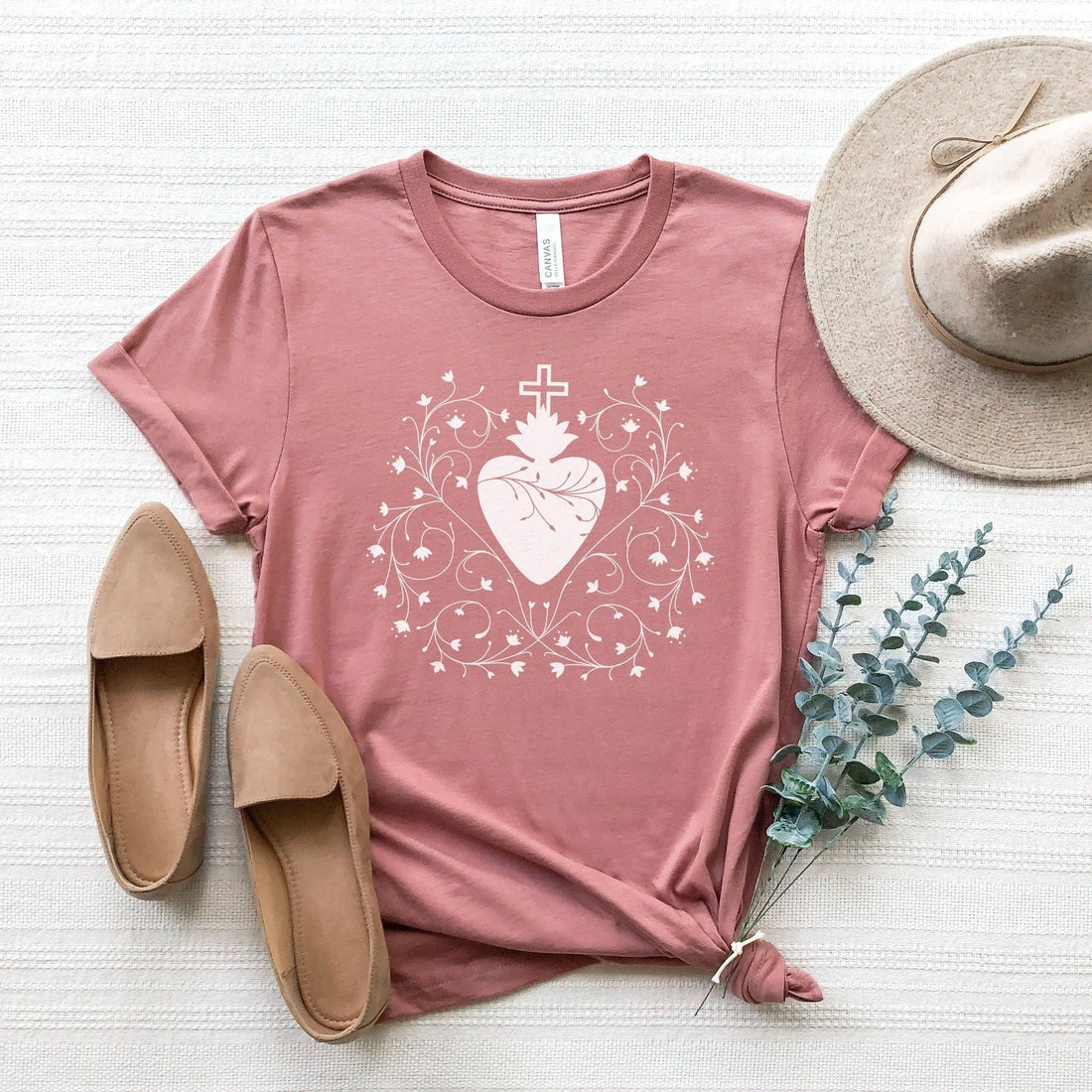 Sacred Heart T-Shirt - Little Way Design Co.