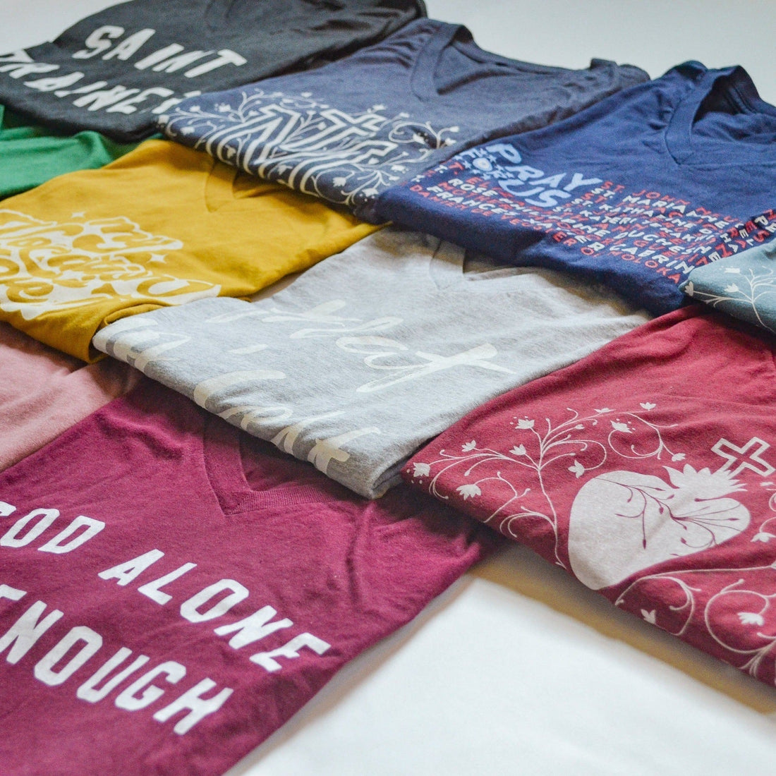 Sacred Heart V - neck - Little Way Design Co.