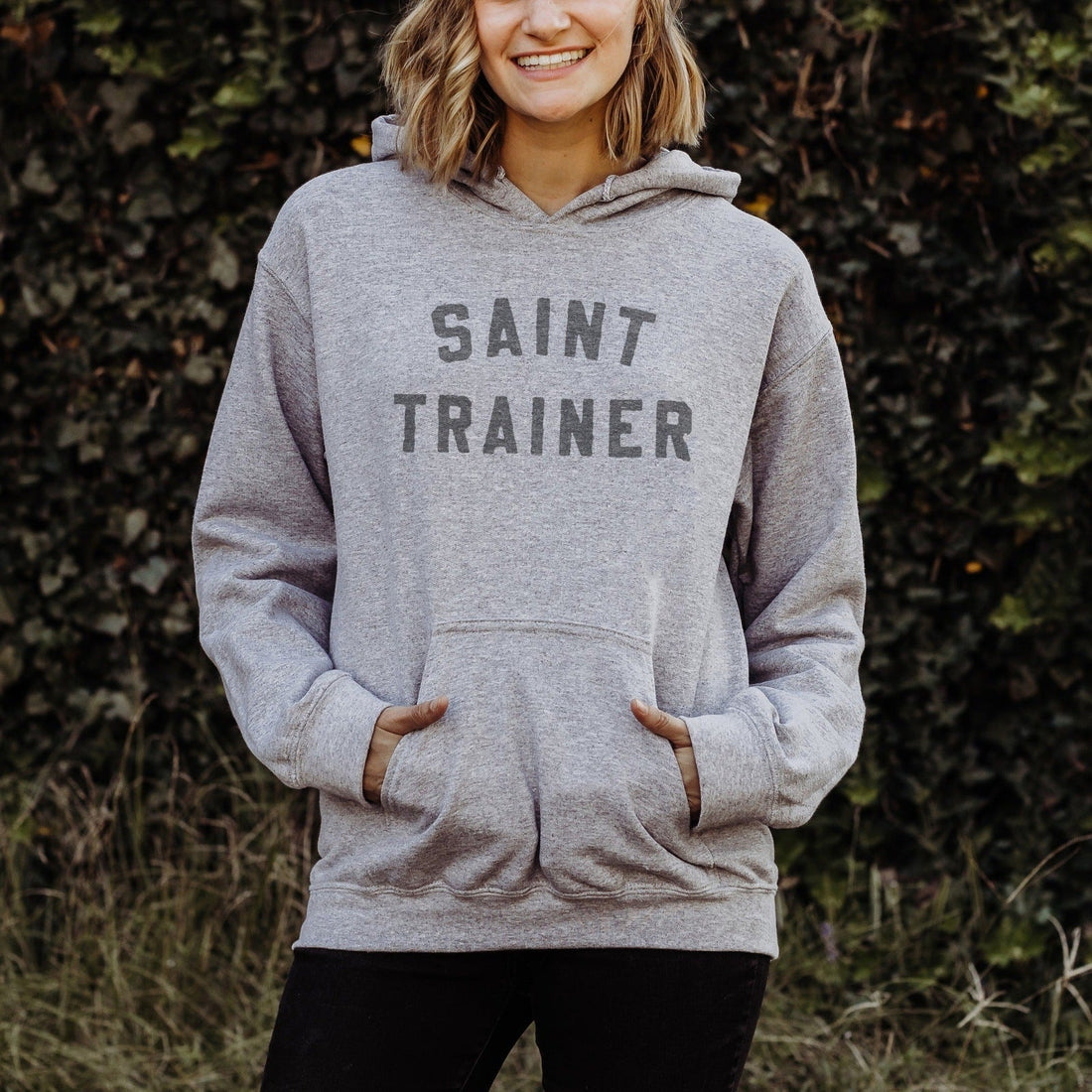 Saint Trainer Catholic Hoodie - Little Way Design Co.