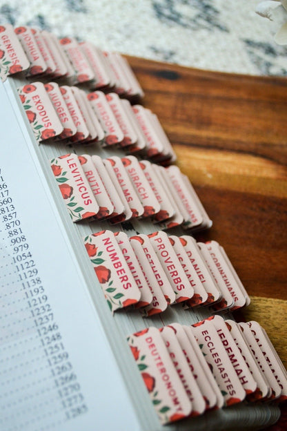 Shower of Roses Catholic Bible Tabs - Little Way Design Co.