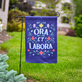 St. Benedict Ora et Labora Garden Flag - Little Way Design Co.