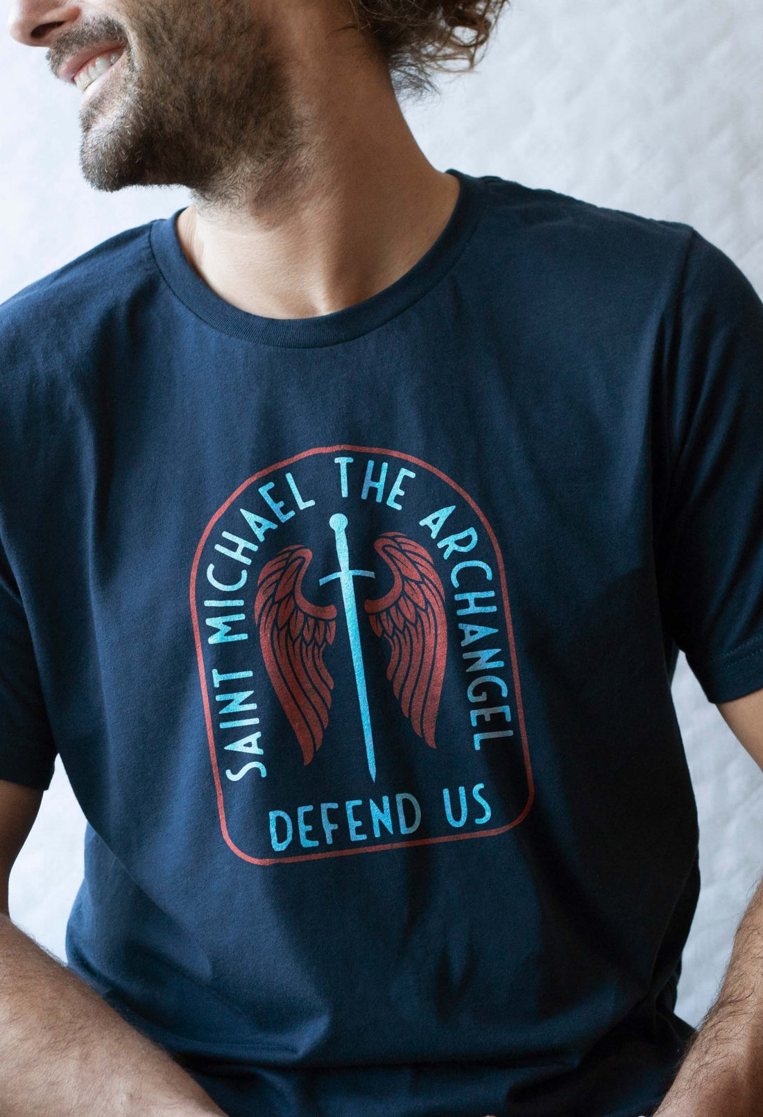St. Michael Adult T-shirt - Little Way Design Co.