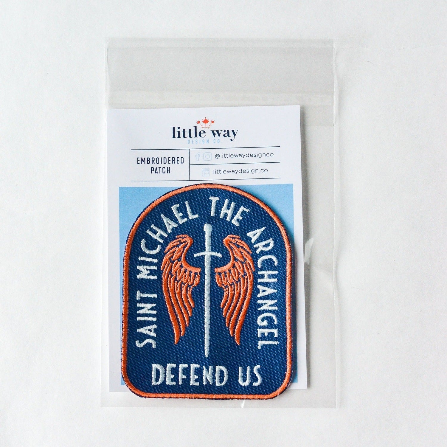 St. Michael Embroidered Patch - Little Way Design Co.