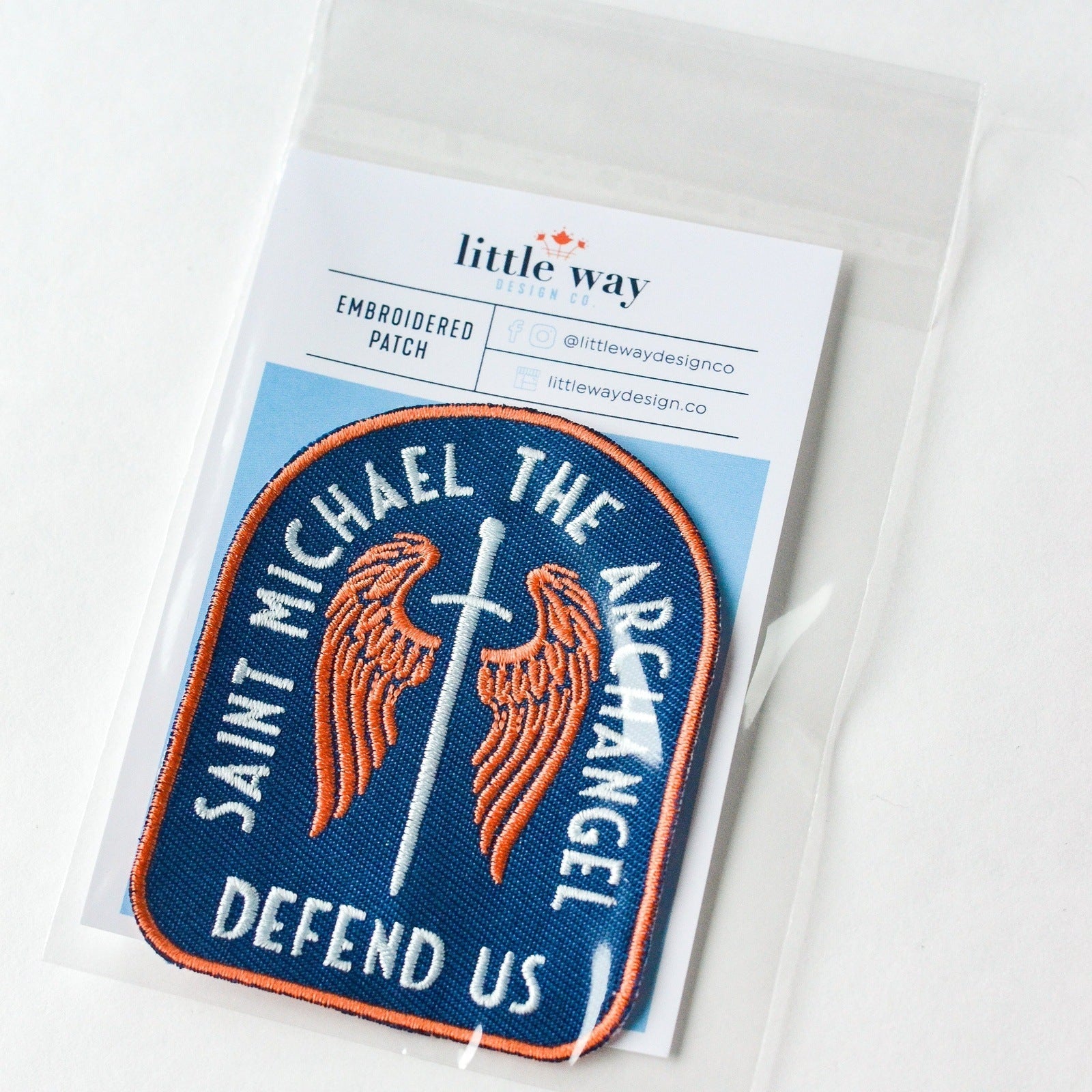 St. Michael Embroidered Patch - Little Way Design Co.