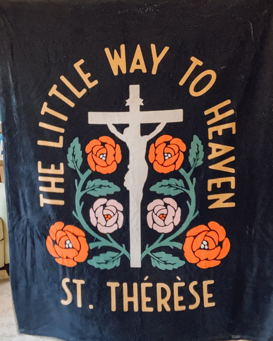 St. Thérèse Catholic Blanket - Little Way Design Co.