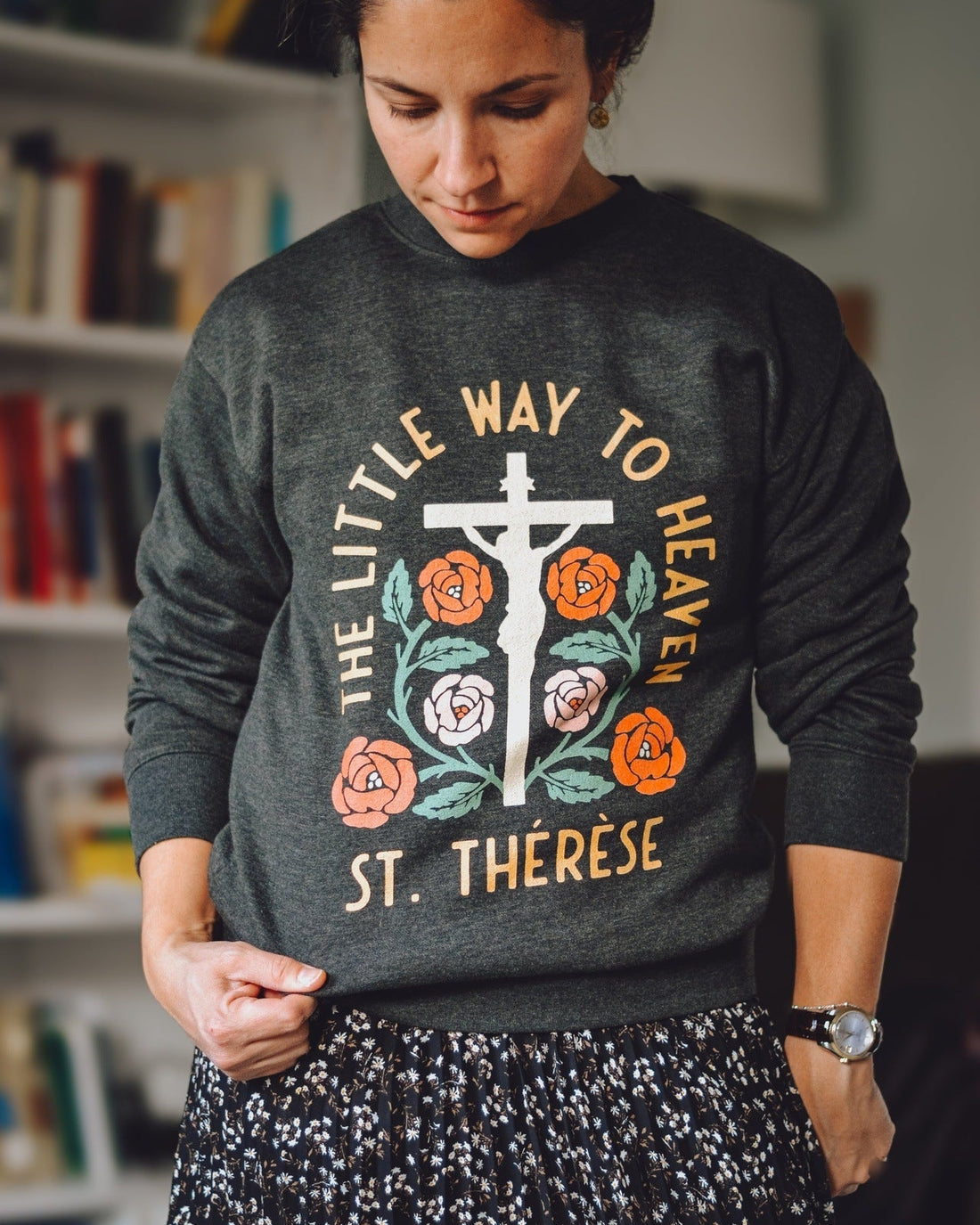 St. Thérèse Catholic Sweatshirt - Little Way Design Co.